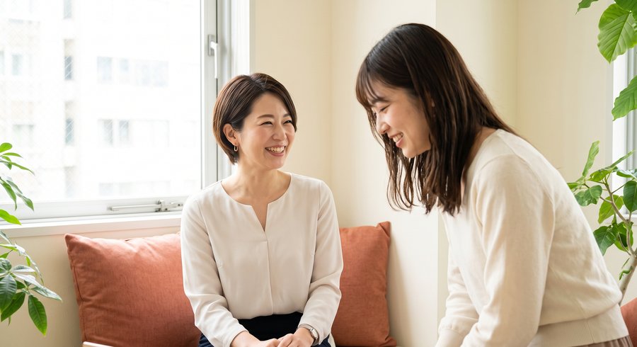 カウンセラーとの面談の様子